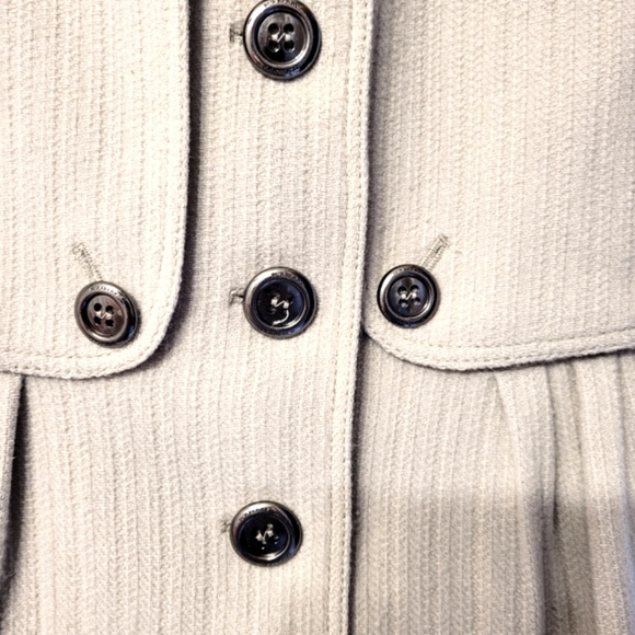 Burberry Cashmere Wool Grey Peplum Coat - Picture 10 of 12